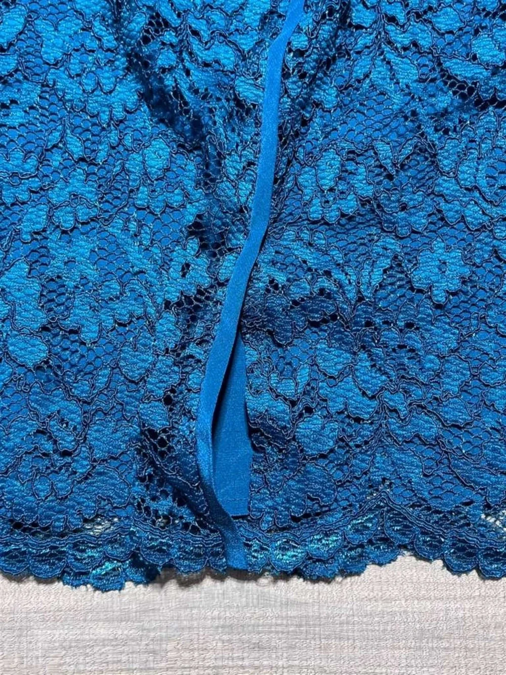 Tory Burch Womens Everett Lace Silk Lined Skirt Size  6 Winter Teal